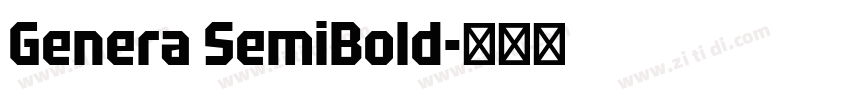 Genera SemiBold字体转换